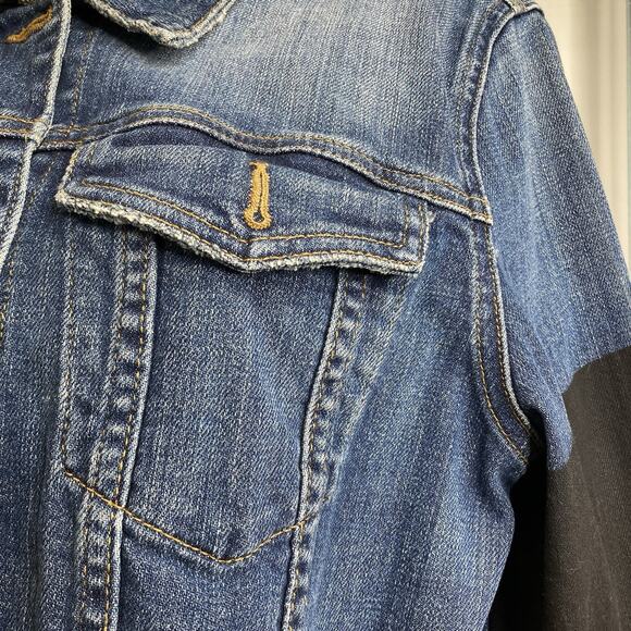 Joe's‎ Women's Blue Nyla Denim Trucker Jacket Size L Graffiti Graphic Streetwear - Picture 10 of 13